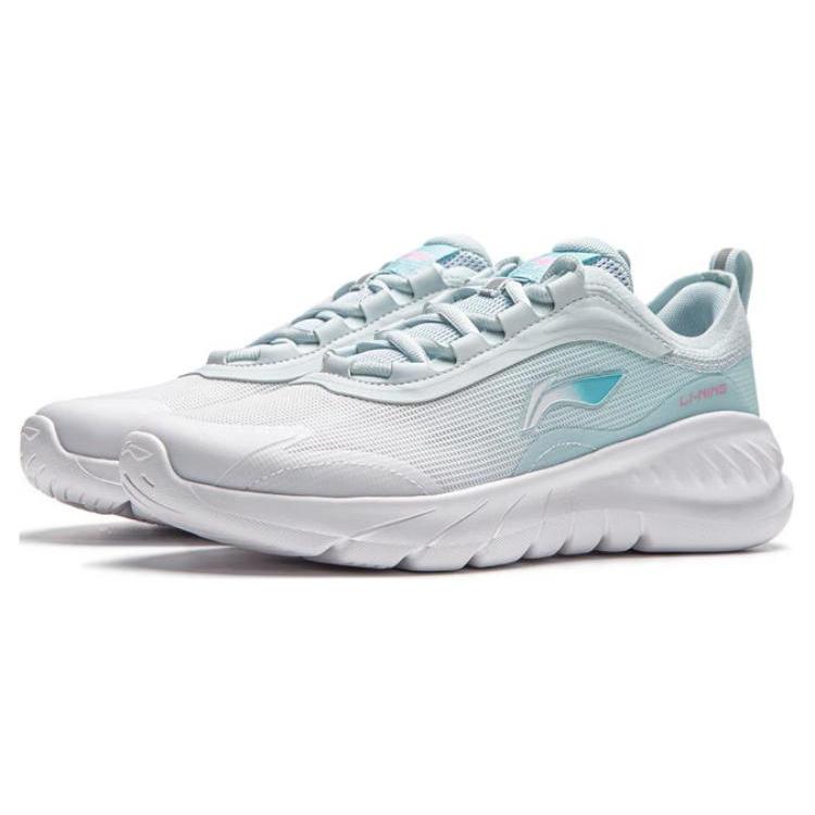 Li Ning Easy Fit Fle Ткань Низкие Кроссовки для Бега Женские Бело-Синие ARSU030-3