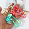 Cartoon Acrylic Quicksand Pendant Bubble Beads Key Rings Quicksand Bear Keychain  Female Girl
