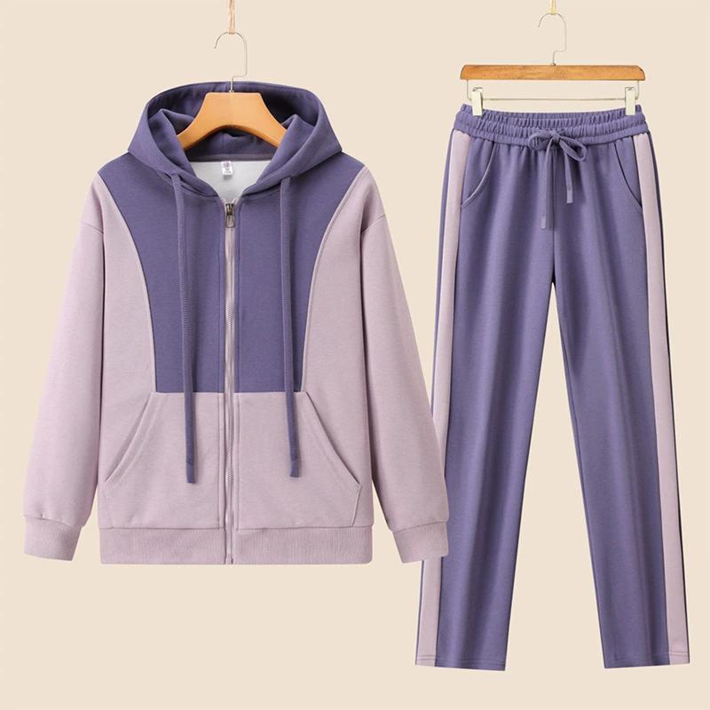 Casual Cardigan Hooded Set for Women, Spring and Autumn Sports, Versatile and Casual Two-piece Set for Women