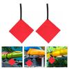 2Pcs Kayak Warning Flags Canoes Warning Flags with Webbing Kayak Safety Travel Flags for Canoes Kayaks Boats Trucks