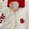Bride Wedding Handheld Group Fan Decoration Handmade Chinese Vintage Flower Fan Photography Ornaments