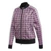 Женская повседневная куртка на молнии Adidas Originals с полосками Trefoil, цвет Magical-Berry Black, артикул FL4120