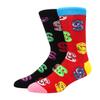 Высококачественные носки из чесаного хлопка с рисунком еды, длинные забавные мужские носки, новинка, повседневные сумасшедшие носки для скейтборда