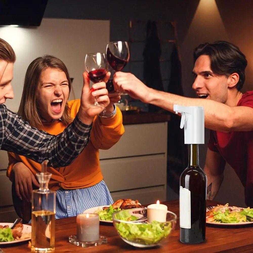 Adjustable Flow Electric Liquor Pump Built-in Rechargeable Battery Beverage Pourer Party Scene