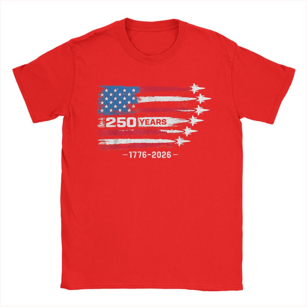 250 Years American 1776 2026 250th USA T Shirt Summer  TShirts For Unisex Harajuku Print Tshirt Short Sleeve Clothes