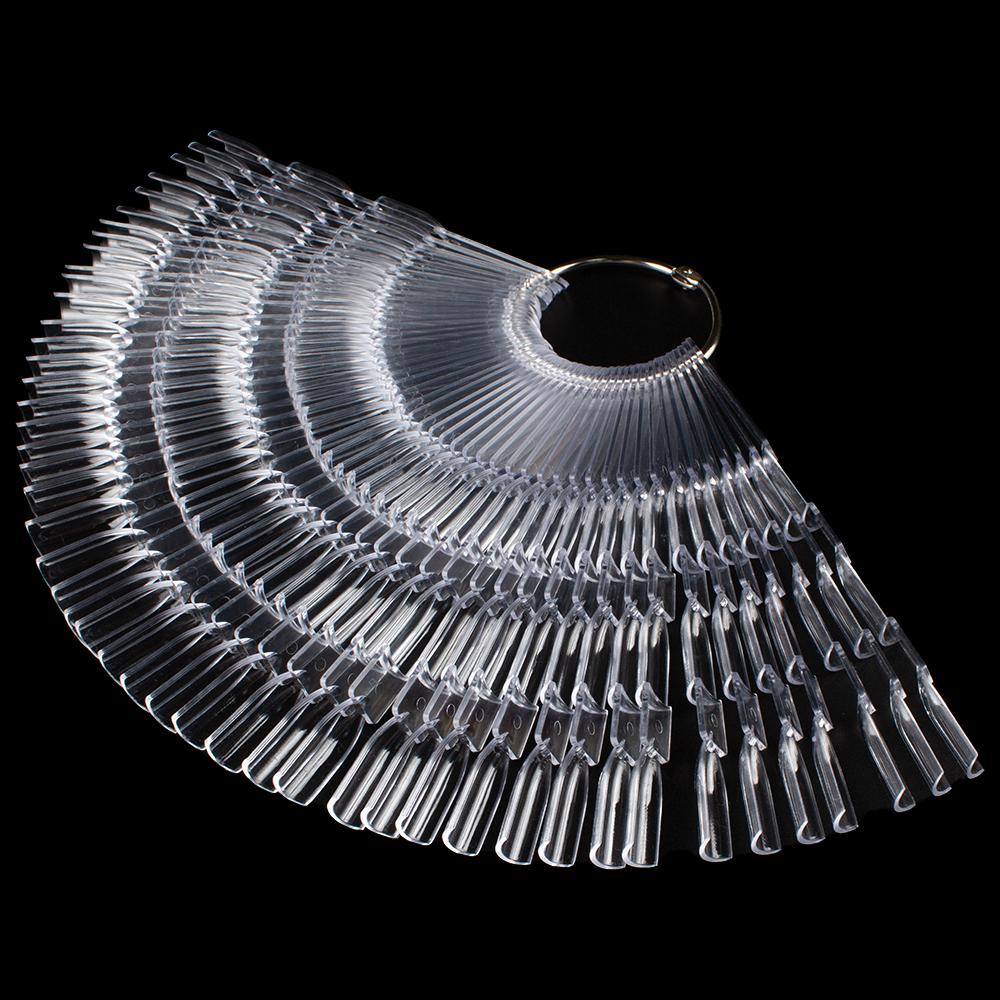 1 компл. для дизайна ногтей, веерная форма, дисплей, естественная диаграмма, гель-лак, образец окраски, тренировка, накладные ногти со съемным кольцом