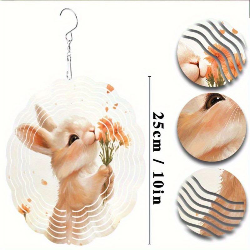 10-дюймовый подвесной ветряной спиннер с крючком на 360 градусов для декора балкона и сада, весенне-летнее уличное украшение, металлические колокольчики для дома