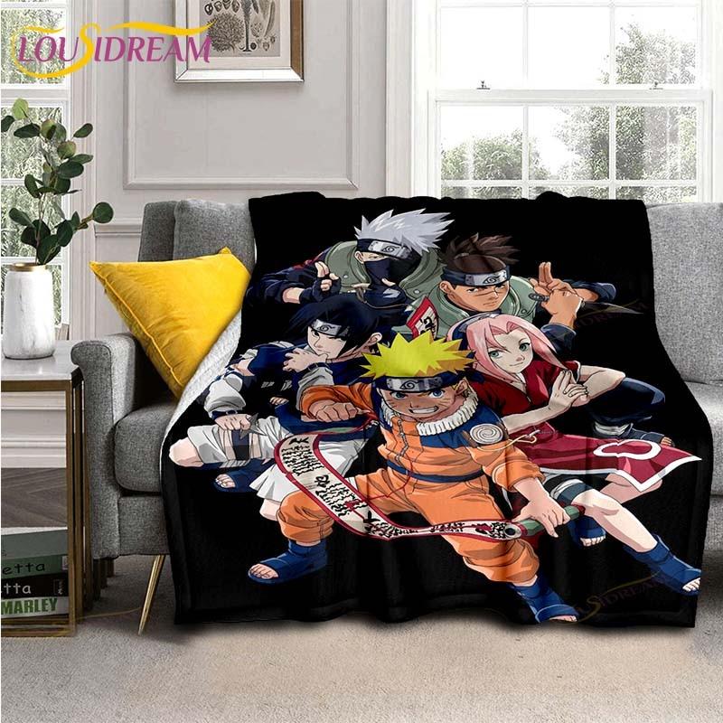 Одеяло с рисунком аниме «Наруто», пододеяльник для дивана, дорожное постельное белье, фланелевое одеяло, покрывало