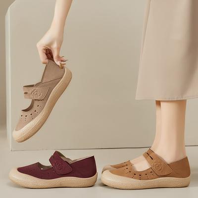 Женские пещерные туфли, новая универсальная повседневная обувь, легкие сандалии на липучках с открытым носком, дышащие и не вызывающие запаха ног, мягкая подошва, обувь для мам