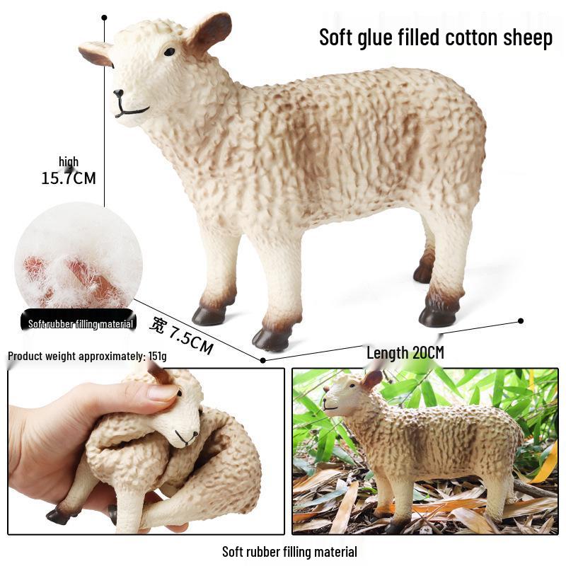 Cognitive Animal Model Toy: Dairy Cow, Buffalo, Yellow Cattle, Rhinoceros, Simmental Bull