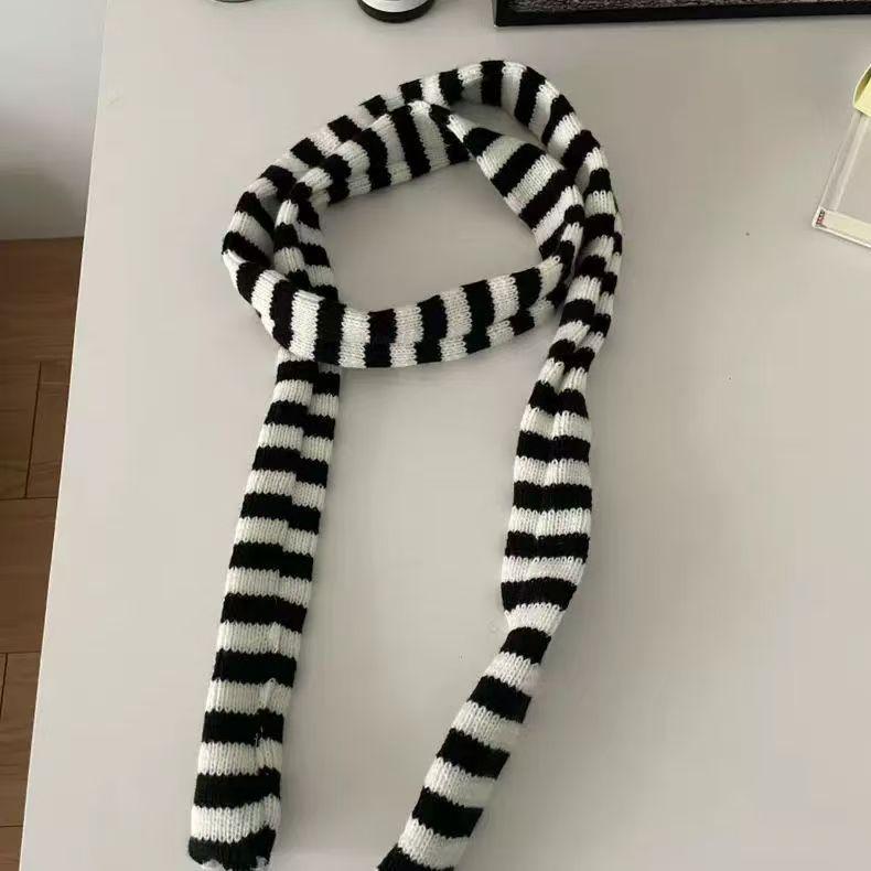 Original Homemade Mass-produced Water-color Pink Cute Cat Paw Japanese Striped Two-dimensional Scarf Women Luxury