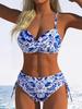 1011 new European and American women's bikini sexy split two-piece set beach European and American style
