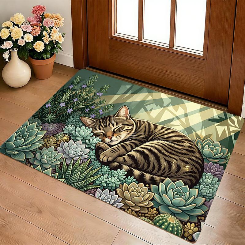 Cat Garden Living Room Nonslip Area Rug Soft Carpet For Bedroom Game Playroom Sofa Office Home Decor Doormat Christmas Gift C929167