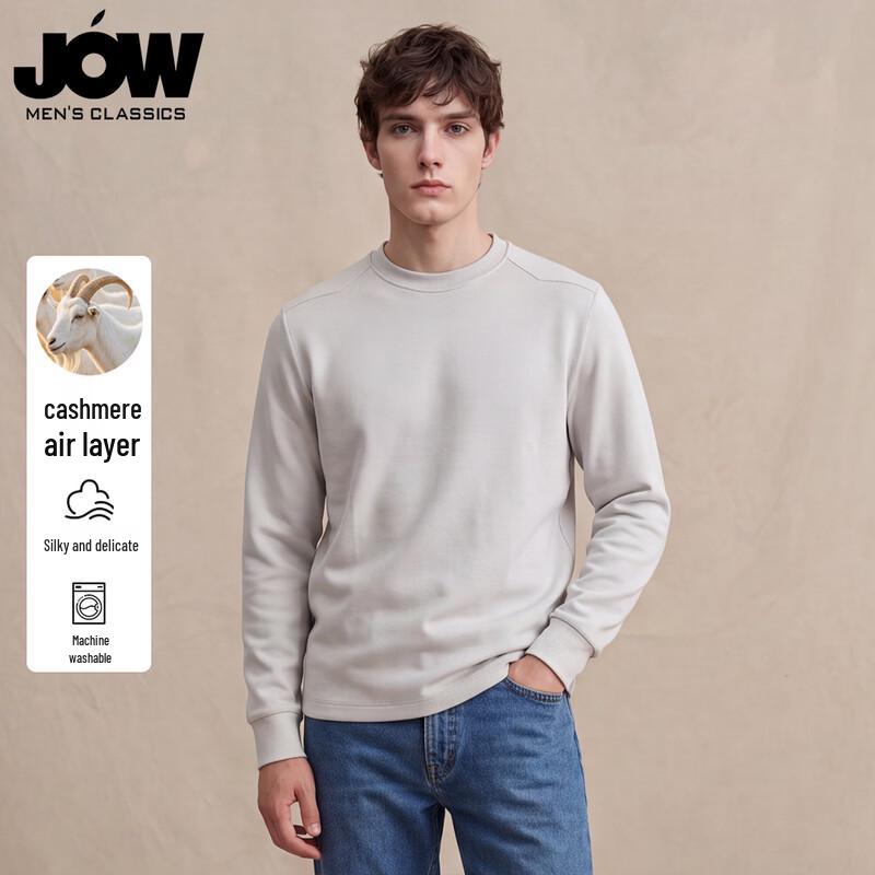 JOW Men's Luxury Cashmere Blend Round Neck Sweatshirt