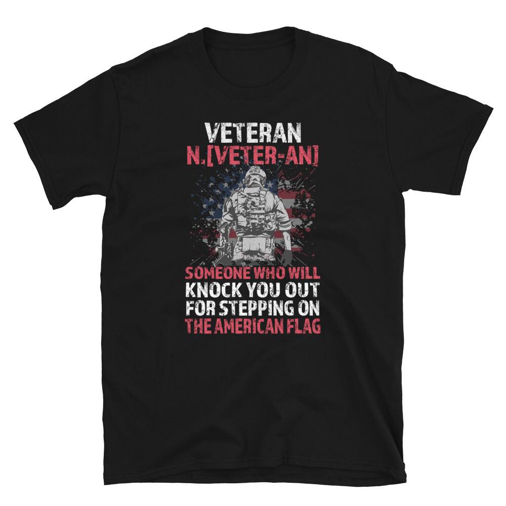 Soldier Honor Duty America Veteran Protect The America Flag T-Shirt