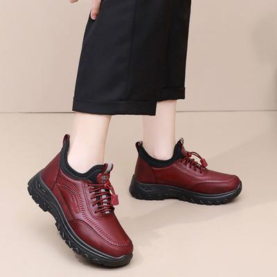 Женские нескользящие легкие прочные кроссовки универсальные удобные кроссовки на шнуровке для зимы повседневная мягкая обувь для ходьбы
