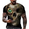 Men's Skull Tshirt 3D Printed Skull Graphic T-shirts For Men Oversized Short Sleeve Punk Tops Tee Shirt Men Death Clothing