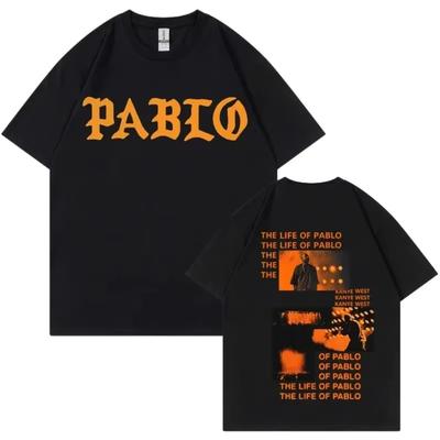 Мужская футболка с принтом рэперов THE LIFE OF PABLO Летняя мужская женская хип-хоп мода Свободные футболки оверсайз с коротким рукавом