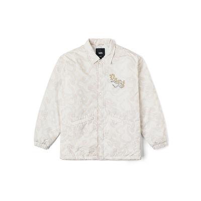 Vans LT Утепленная куртка на пуговицах Year Of The Snake Coach Jacket Unisex Jacket Off-White Checkered VN000P36F7J