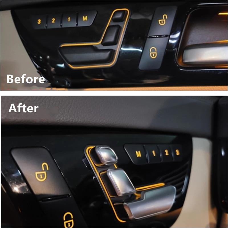 Кнопка регулировки сиденья автомобиля, наклейка на крышку переключателя, наклейка для Mercedes Benz CE GL GLA CLS ML Class W204 W212 W218 X166, аксессуар