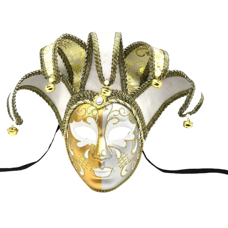 Маскарадная маска Маска шута Маска для костюма на Хэллоуин Венецианская маска Маска на Марди Гра Маска для карнавальной вечеринки на Хэллоуин