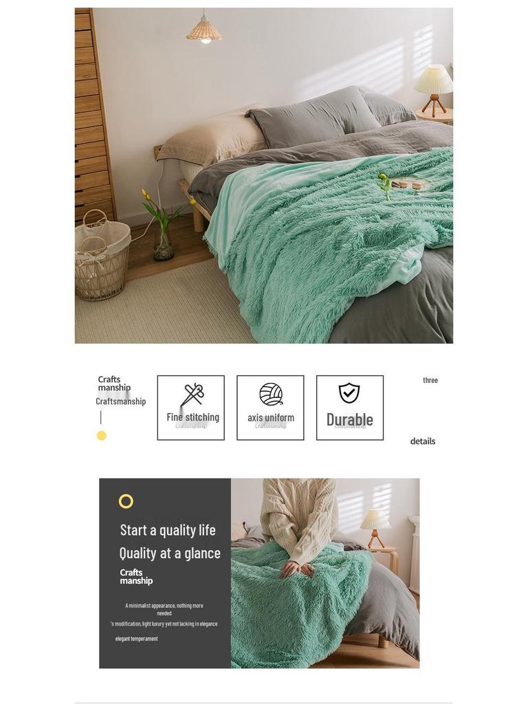 Плюшевое бархатное двухслойное одеяло для детей на диван или пододеяльник