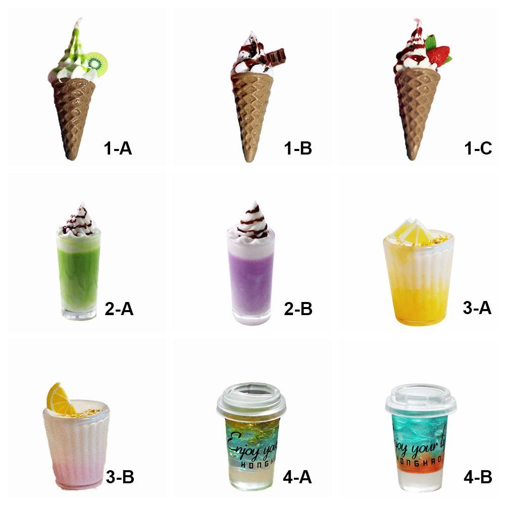 Multicolor Dollhouse Drinks Dessert Doll Accessories Micro Beverage Cup Gift Miniature Ice Cream