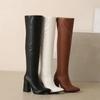 Thigh High Boots Women's Pointed Toe Sexy Slim Long Over The Knee Boot Female Fashion Brown White Black Winter Shoes Big Size 45