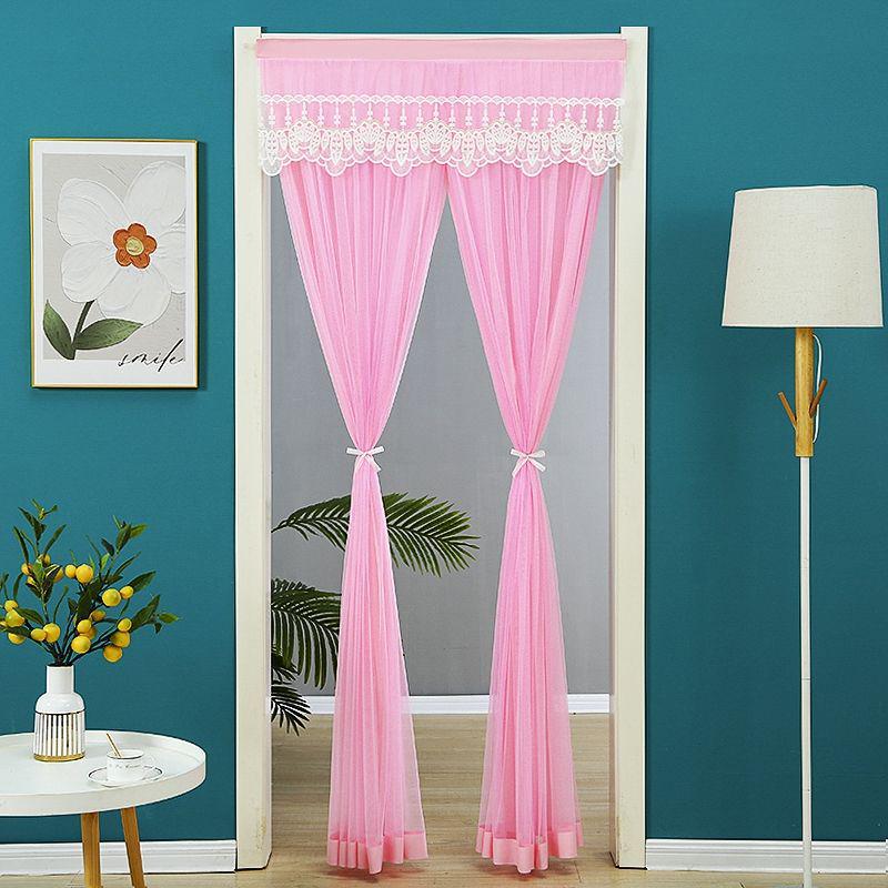 Кружевная двухслойная противомоскитная штора-дверь с перегородкой для приватности для всех сезонов