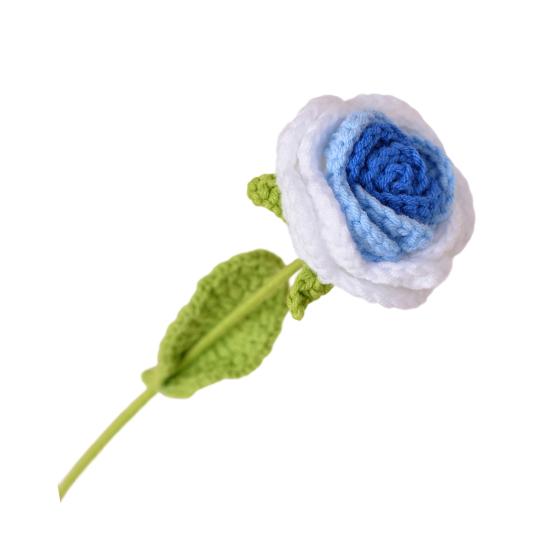 Имитация цветов Ручная работа Ароматизированный Вязаный Крючком Искусственный Цветок со Стальной Проволокой