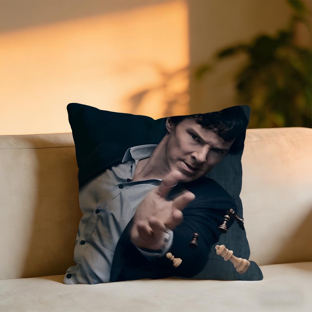 Benedict Cumberbatch Cushion Cover Cozy Velvet Throw PillowSoft Warm Cushion For Sofa Bed