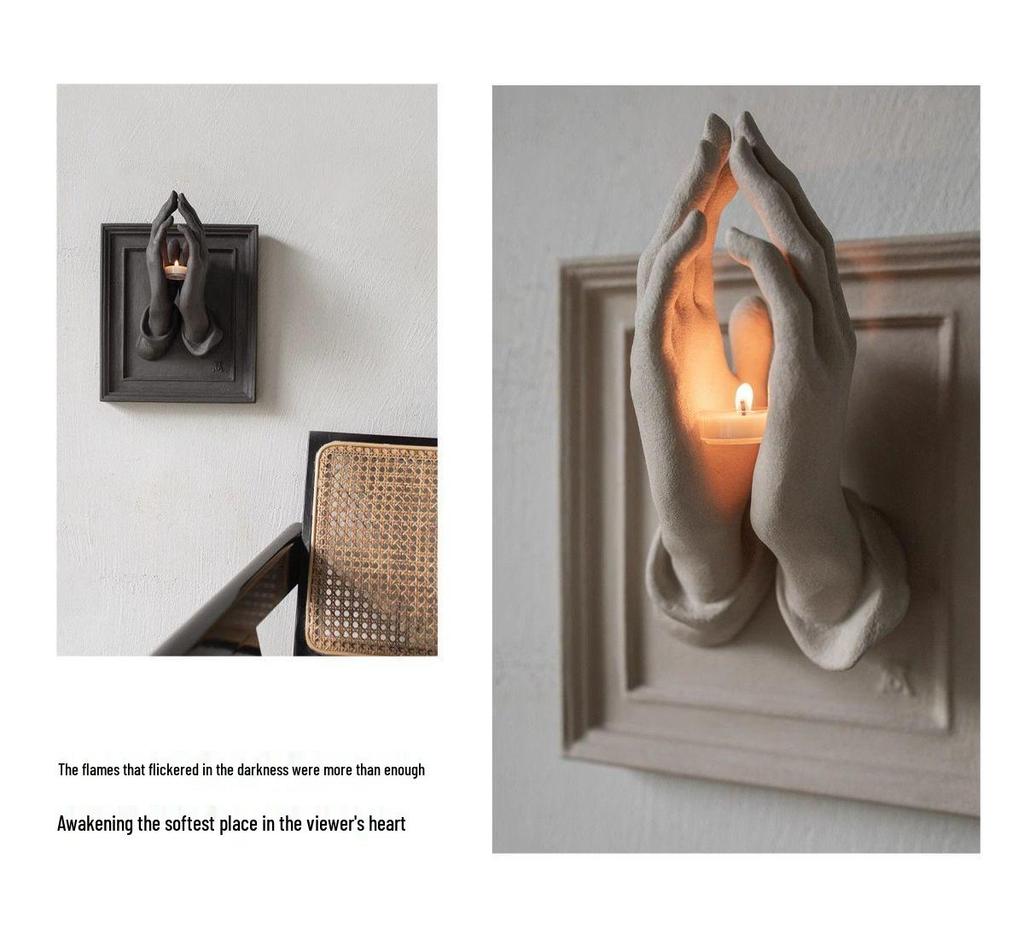 Бестселлер 2025: Подсвечник для ароматерапии 'Молящиеся руки' ручной работы и подвесное украшение 3D-фигурка