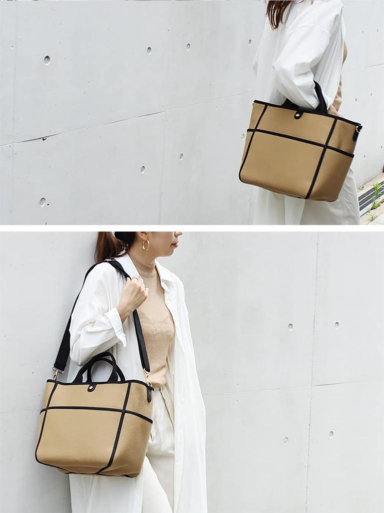 Gratante Холщовая сумка-тоут, двусторонняя, 24 унции, пригородная сумка [Gratante] Женская abb-g0018 (Черный верблюд)