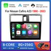 Беспроводной CarPlay Автомагнитола Мультимедийный плеер WiFi для Nissan Cefiro A33 1998 - 2003 ОС Android GPS-навигация DSP Стерео 4G BT