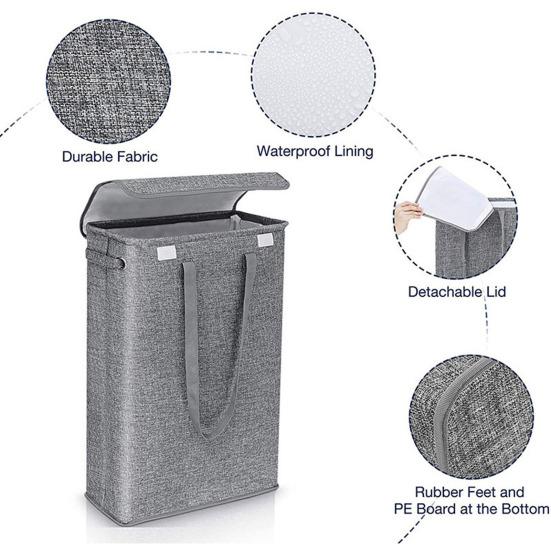 Yousheng Laundry Storage Bag with Ergonomic Handle Foldable Design Dustproof Large Capacity Clothes Organization Laundry Basket