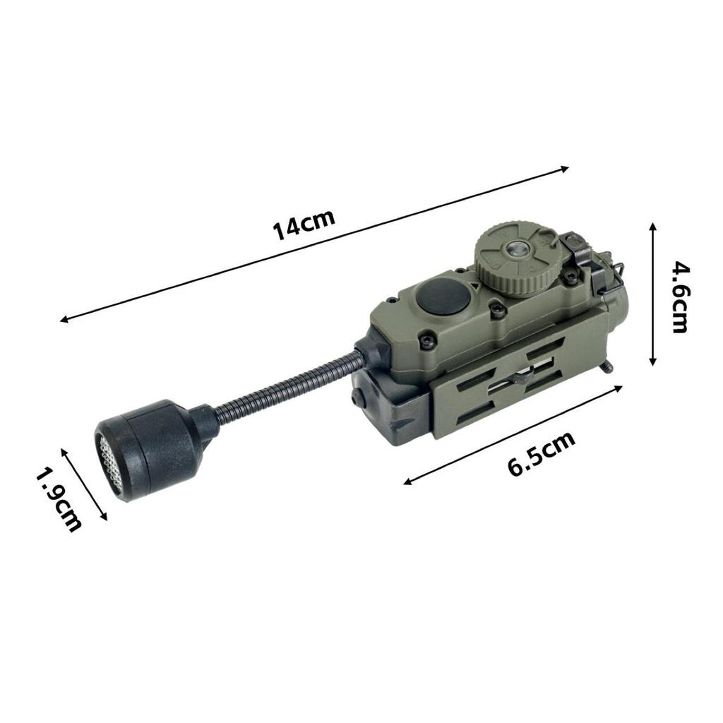 Rattlesnake Tactical Helmet Light: Multifunctional LED with Red, Green, Blue, White, and IR Signal Lights for Survival