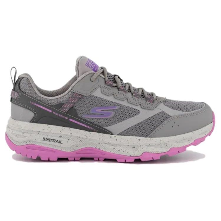 Skechers Удобные амортизирующие легкие низкие беговые кроссовки женские Серый Фиолетовый 128221C-GYPK