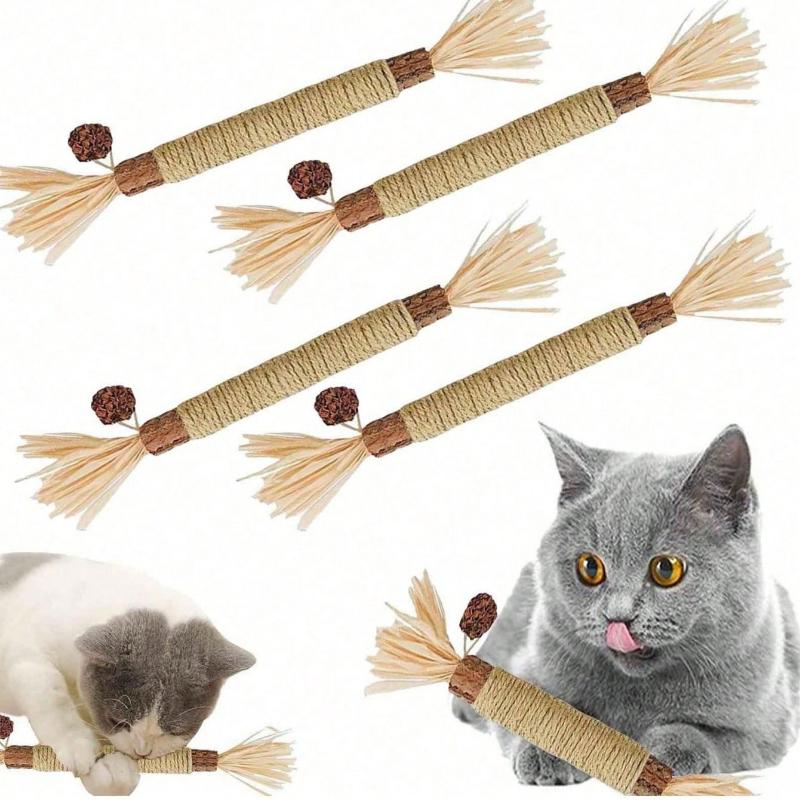 Игрушки для кошек Кошачьи Деревянная Корень Спорыша Зубочистка Котенок Самостоятельное Развлечение Черви Галл Фрукт Дразнилка Чистка Зубов Товары для Питомцев Деревянная Небесный Огонь
