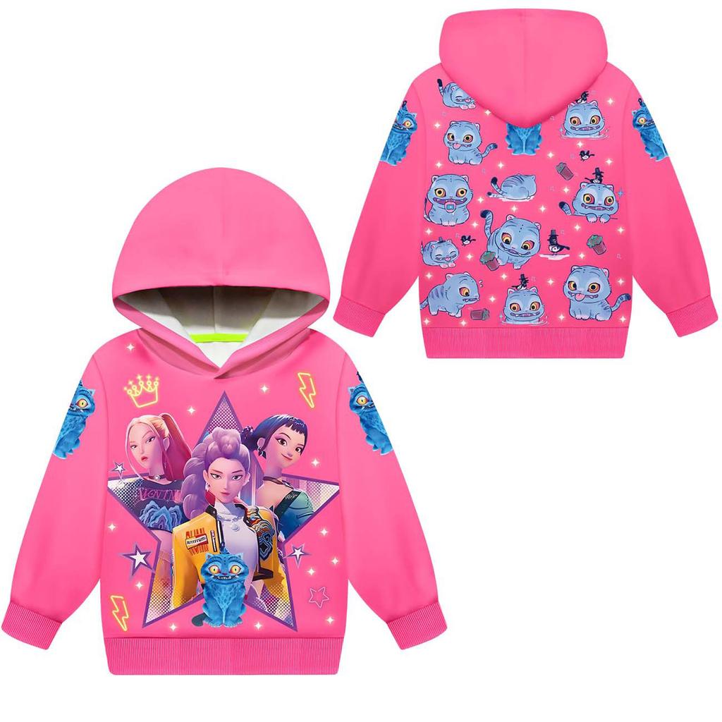 Girls Boys Hoodie Casual School Outdoor Sweatshirts For 2-12 Years Kids