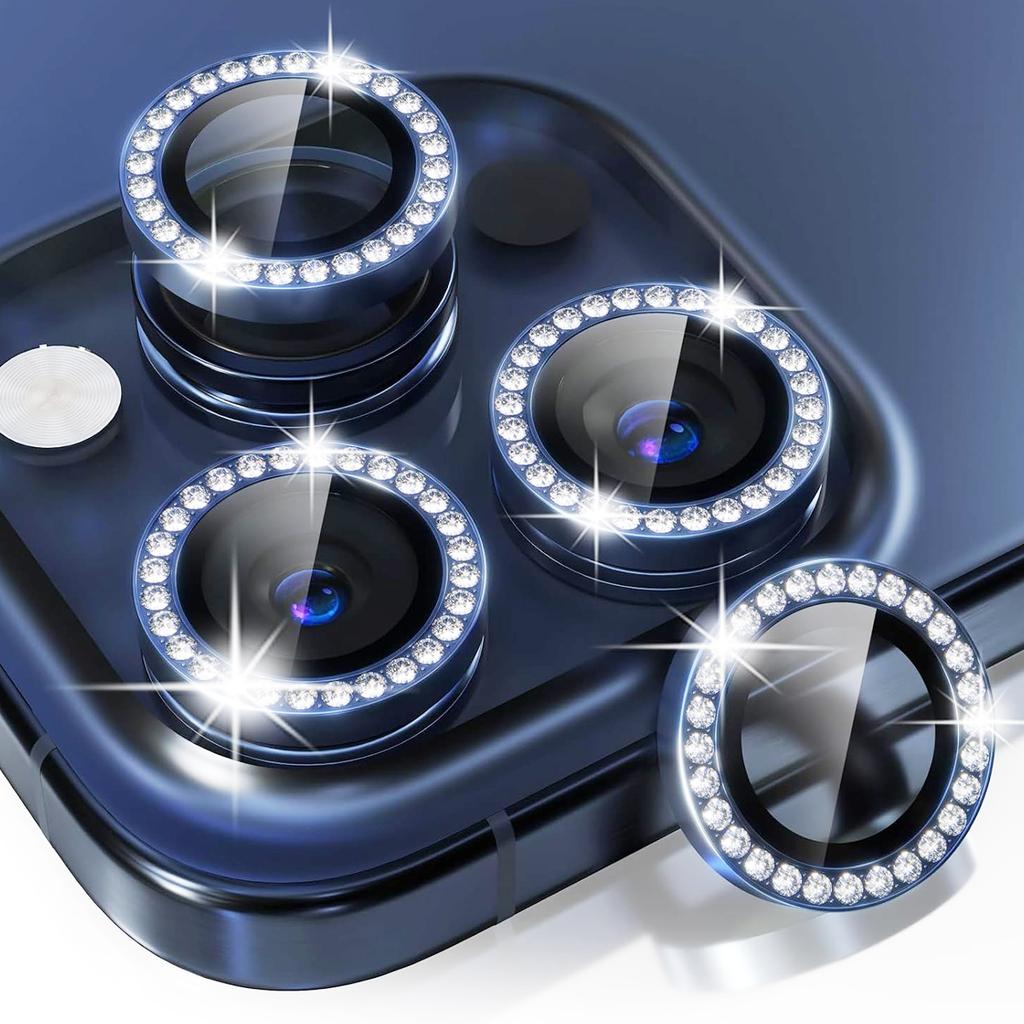 For IPhone 13 14 15 16 Pro Max Mobile Camera Lens Protector Hot Sales Camera Bling Diamond Single Design
