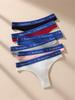 6Pcs Women Thongs Low Waist Sexy Panties Girls Briefs Cotton G-String Breathable Underwear Ladies Panty Female Lingerie