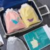 Double Cartoon Travel Shoes Storage Bag Dustproof Moisture-proof Mildew Large Capacity Drawstring Pocket Clothes Sorting Bag