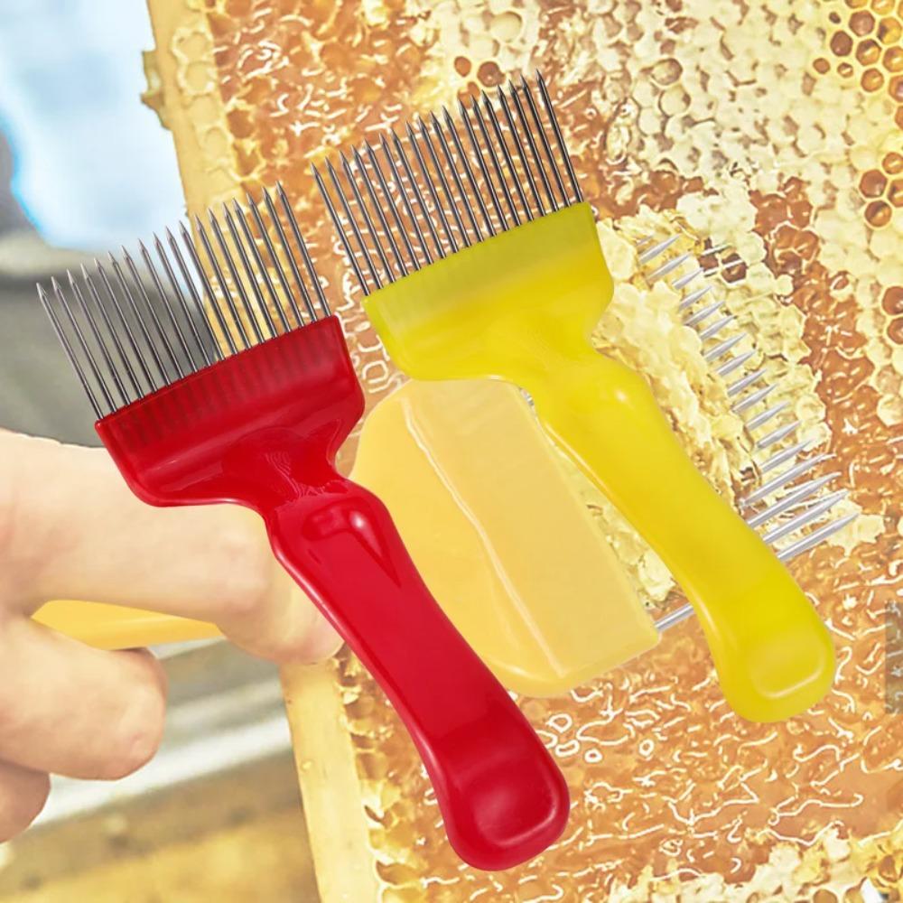 Straight Needles Bee Honey Fork Stainless Steel Honey Scraper Honey Scratcher Beekeeper