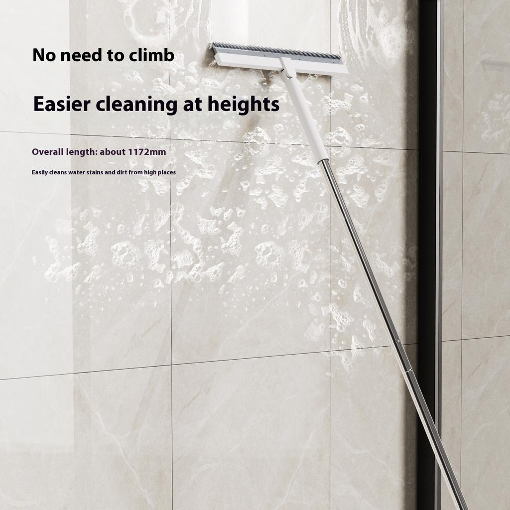 Silicone Floor Scraper Magic Broom Stainless Steel Household Floor Wiper Bathroom Toilet Sweep Hair