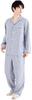 Amour Dyed Double Gauze Striped Medium Men's Pajamas, Navy,