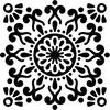 Printtoo Card Making Square Wooden Rubber Stamp Floral Mandala Pattern Stamps-2 X 2