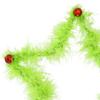 Furry Green Elf Tree Top Star 3D Plush Faux Fur Star Christmas Treetop Ornament with Red Balls for Xmas Tree Holiday Home Party Decor