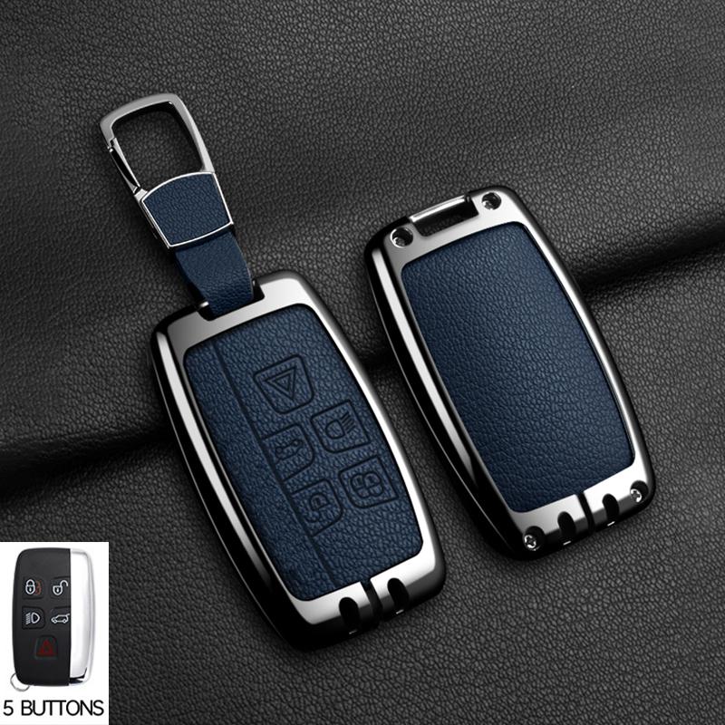 Zinc Alloy Leather Car Key Case Cover For Jaguar Xf Xj Xe S-Type F-Type X-Type F-Pace I-Pace E-Pace Android Xfr Xkr Accessories