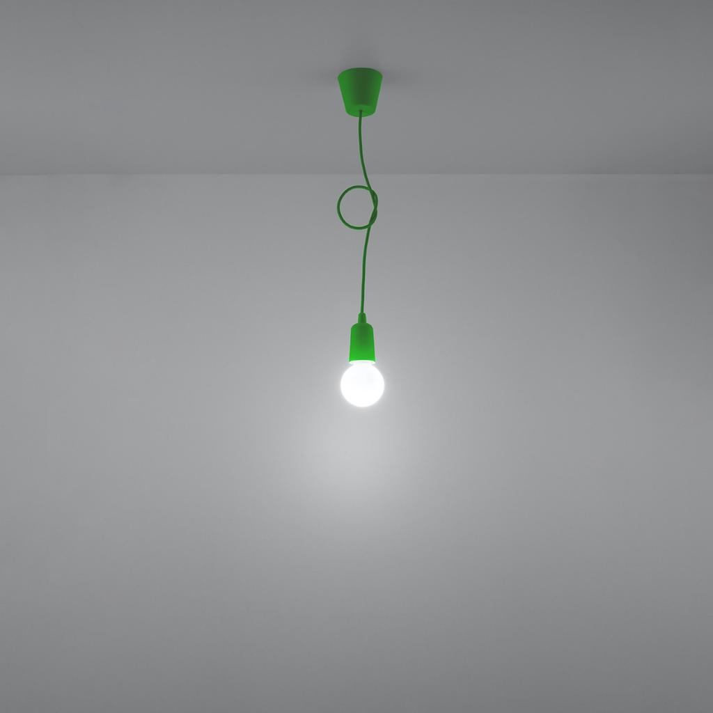 Diego 1 green hanging lamp