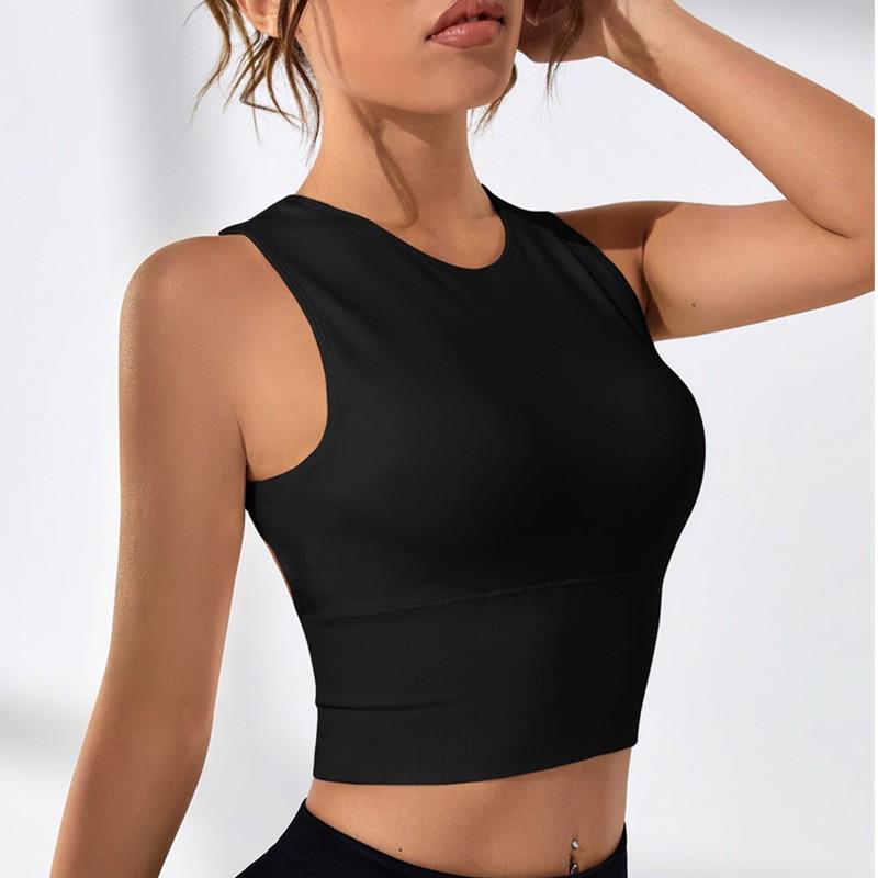 Women's Quick-Dry Seamless Yoga Top - Sleeveless, Sexy Sports Vest